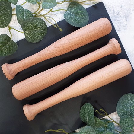 Plain Natural Wooden Cocktail Muddler 8" length
