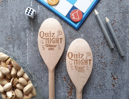 Quiz Night Personalised Wooden Spoon
