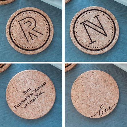 Cork Coaster - Round - Personalised