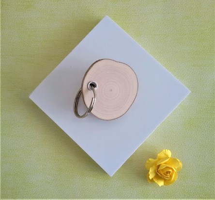 Birch Rustic Keyrings - Natural - 45mm