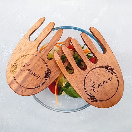 Tuscany Personalised Wooden Salad Hands