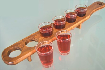 Wooden Shot Glass Paddle Set