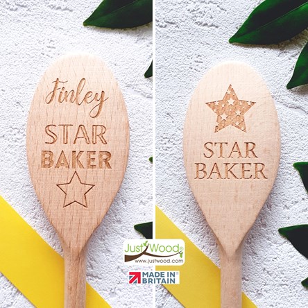 Star Baker Personalised Wooden Spoon – Engraved Gift for Bakers