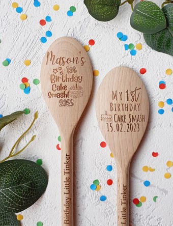 First Birthday Cake Smash Personalised Spoon 20cm