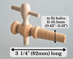 Small Wooden Wine / Jar Tap 3,1/4' length (80mm)