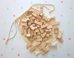 Hand Crafted Natural Wooden Building Blocks, Suitable for 18 months plus
