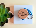 Personalised Wooden Cork Flat Key Rings