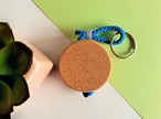 Flat Floating Cork Keyring with chain - Plain