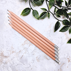 Natural Wood Pencil with Eraser - 18cm
