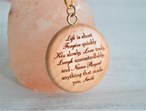 Laser Engraved Wooden Keyring - Life is Short