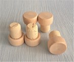 Natural T Cork Stoppers with Wooden Top 19mm