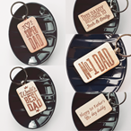 Father's Day Rectangle Wooden Keyring