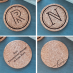 Cork Coaster - Round - Personalised
