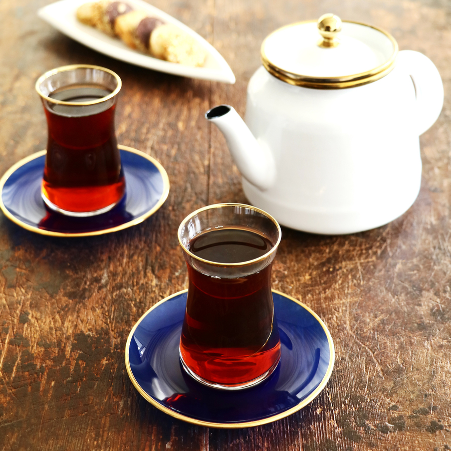 Emsan Heybeli 12 Parça 6 Kişilik Çay Seti Kobalt Emsan