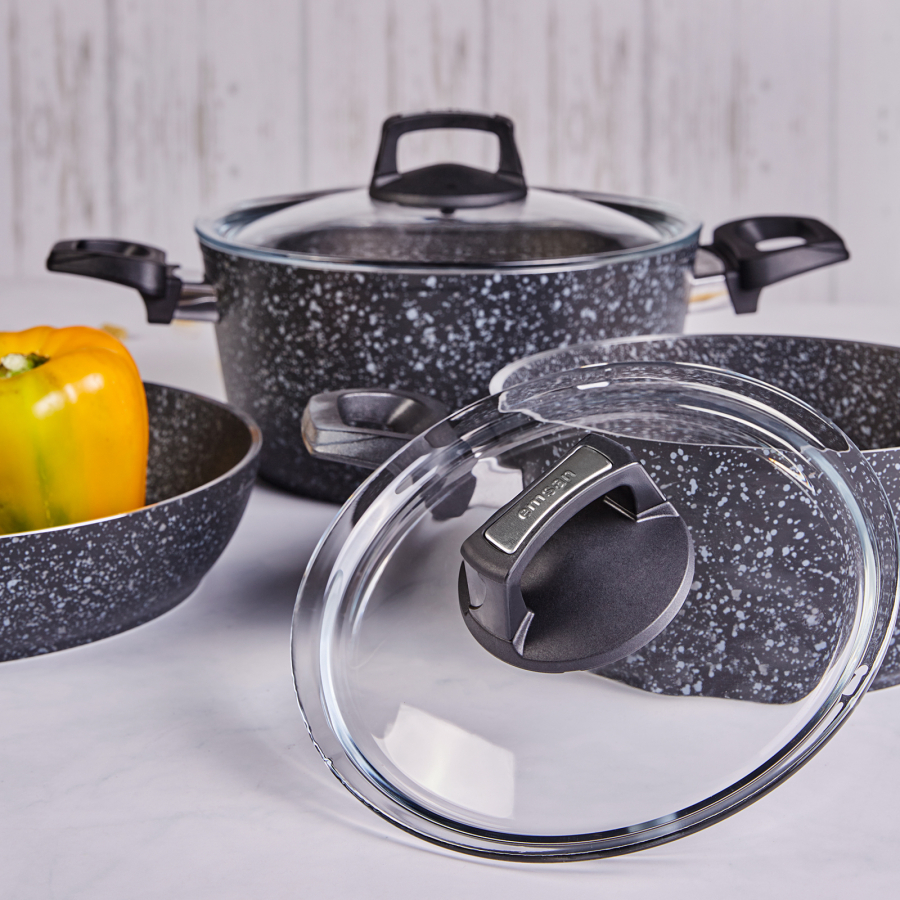 Emsan Oasis Pro 7 Parça Granit Tencere Seti Blue Star Emsan