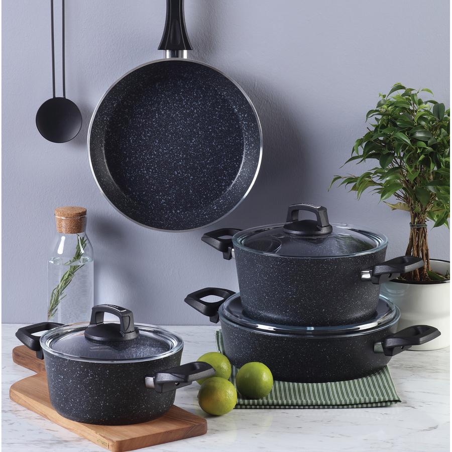 Emsan Oasis Pro 7 Parça Granit Tencere Seti Blue Star Emsan