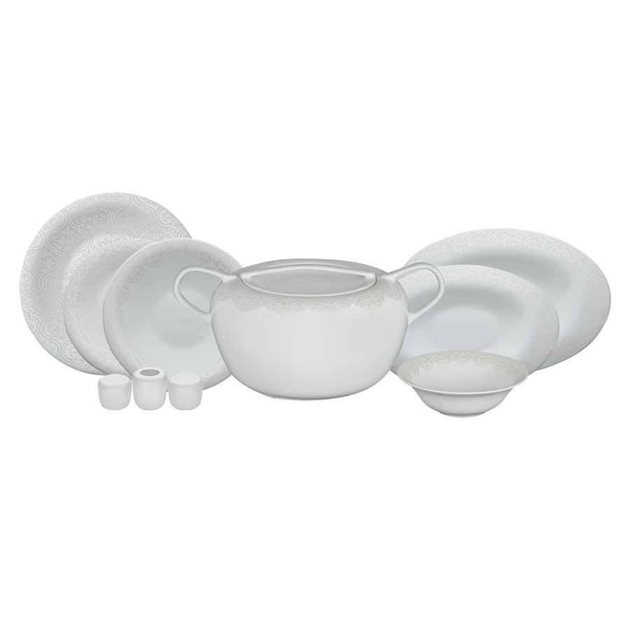 Karaca Fine Pearl Eternal 62teiliges Tafelservice für 12 Personen
