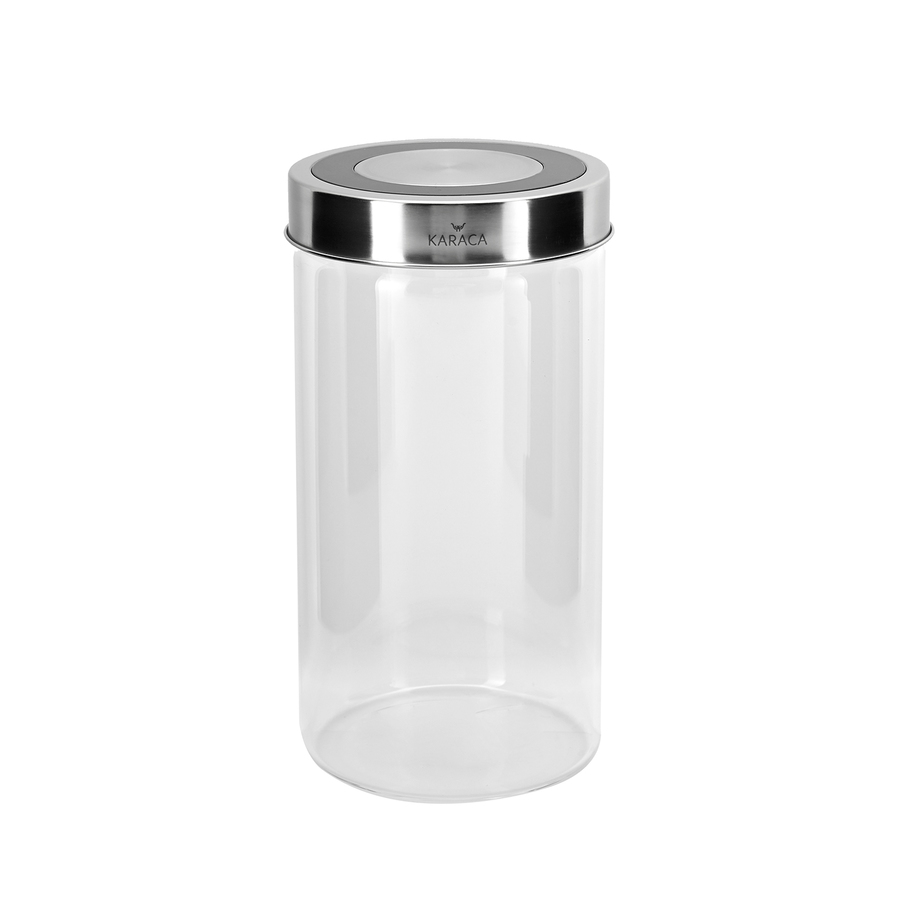 Karaca Steel Vorratsbehälter Glas 1,6 Lt. Black - KARACA EUROPE