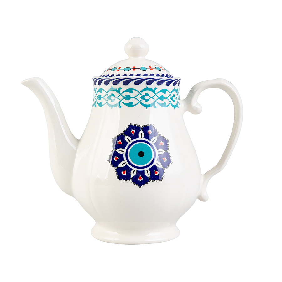 Karaca Mai Seljuk Collection Porcelain Turkish Teapot, 1150ml, Multi