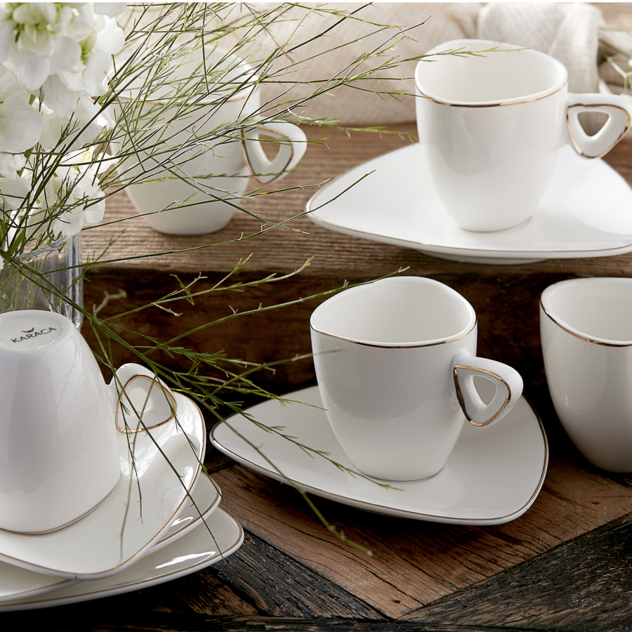 Karaca Omnigon T/ürkisches Kaffeetassen-Set f/ür 6 Personen