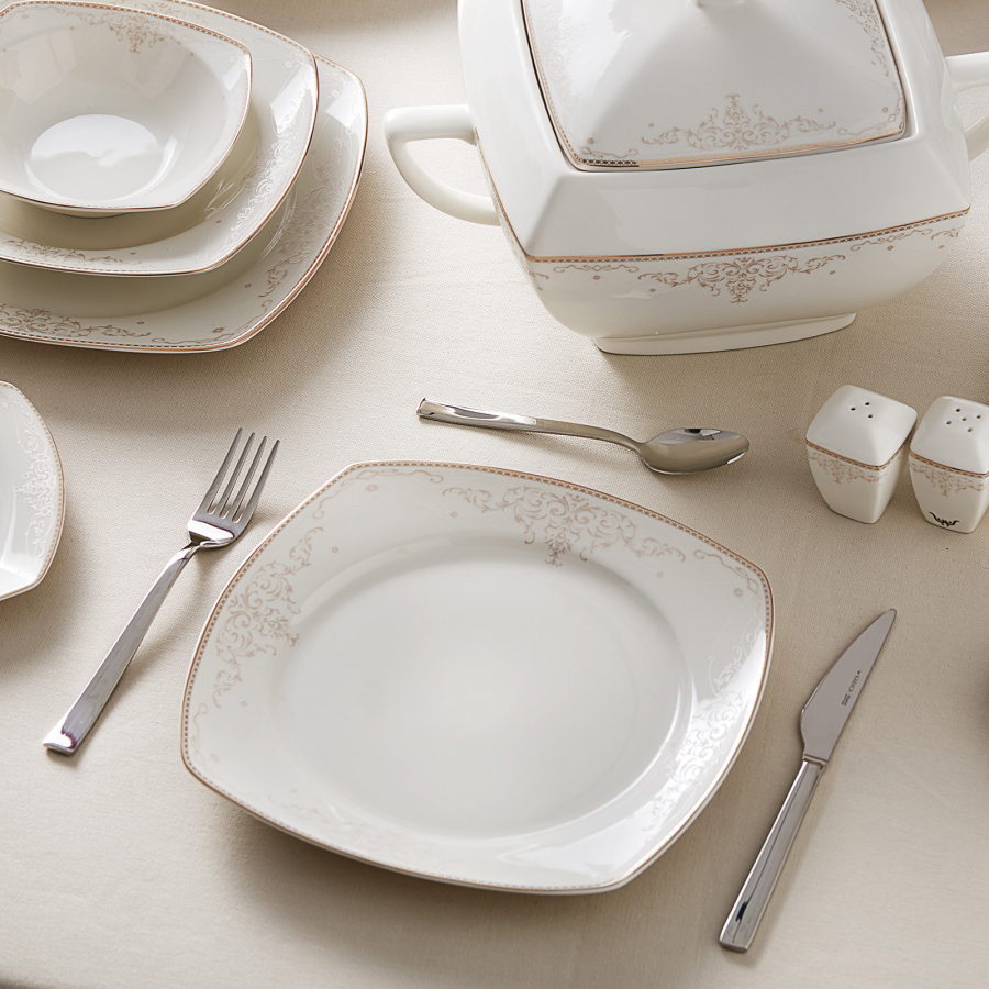Karaca Adelina 60 Piece Square Dinner Set KARACA EUROPE
