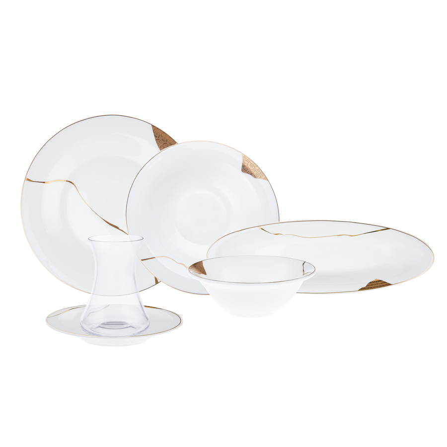 Karaca Fine Pearl New Quora 26tlg. Frühstücksset für 6 Personen