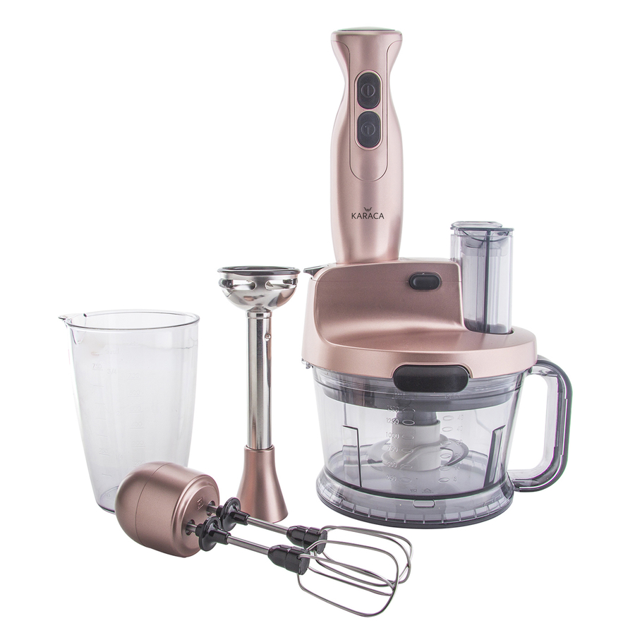 Karaca 5 in 1 Kitchen Food Processor, 1000W, Rose Gold KARACA UK