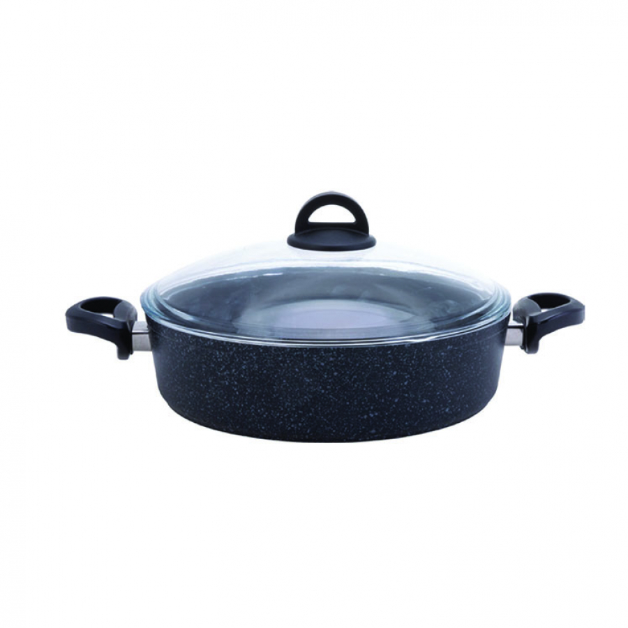 Karaca Dark Stone Biogranite 26cm Saucepan for Aubergine Dishes