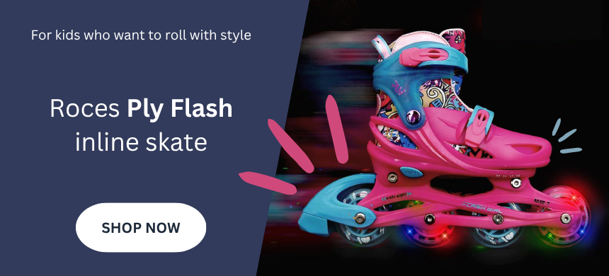 Roces flash inline kids skate light up wheels