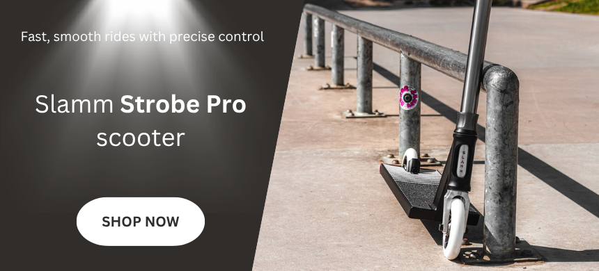 slamm strobe pro stunt scooter scootering black