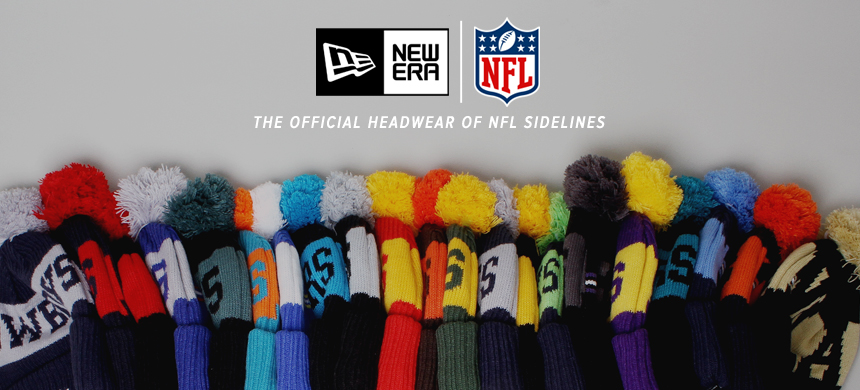 New Era sideline NFL bobble beanies official hat