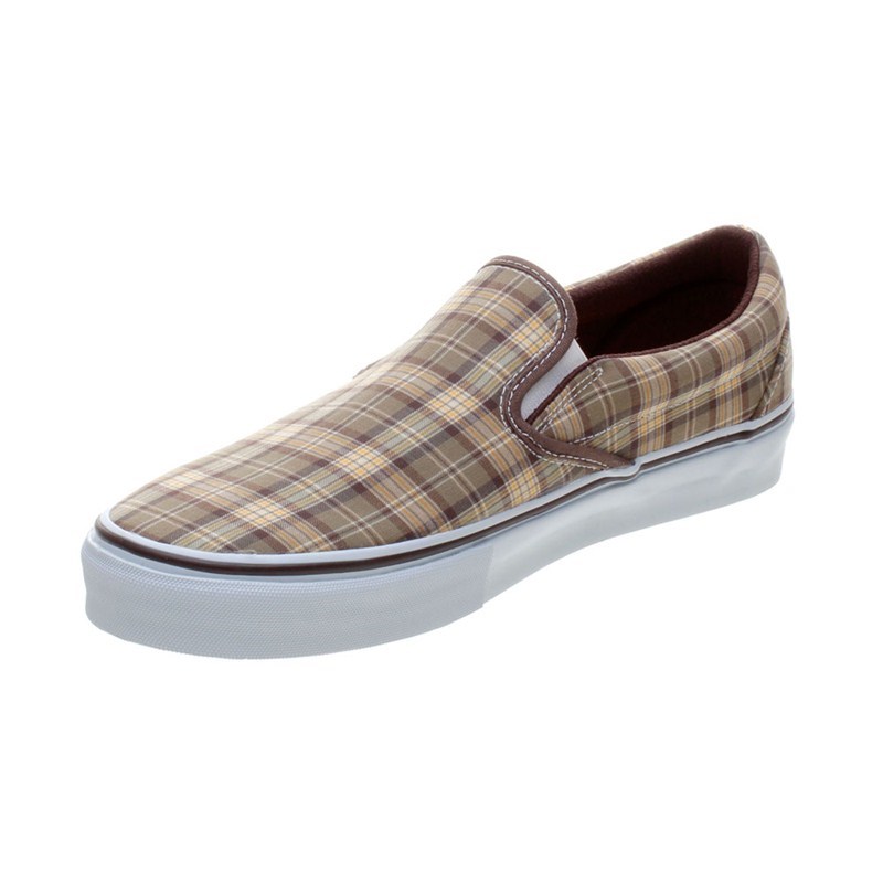 Classic Slip On LX (Prima Plaid) Espresso/Sun Yellow Shoe 52066 Classic Slip On LX (Prima Plaid) Espresso/Sun Yellow Shoe 52066