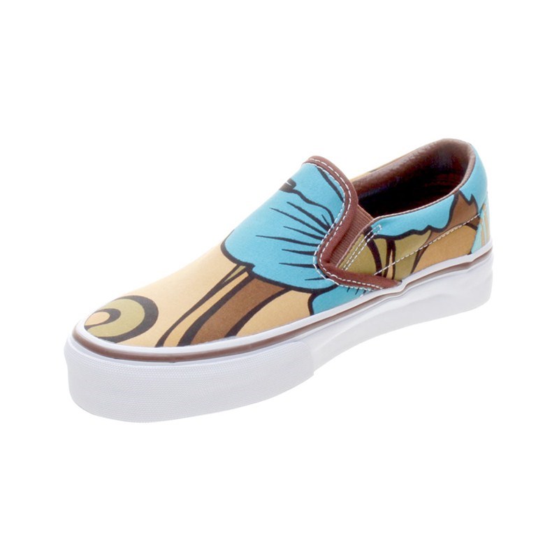Classic Slip On (Lucky Girl Print) Mustang/Bright Blue Shoe 55187 Classic Slip On (Lucky Girl Print) Mustang/Bright Blue Shoe 55187