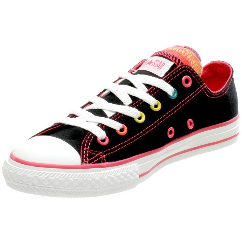 Chuck Taylor Multi Tongue Ox Black/Multi Kids Shoe 632575 Chuck Taylor Multi Tongue Ox Black/Multi Kids Shoe 632575
