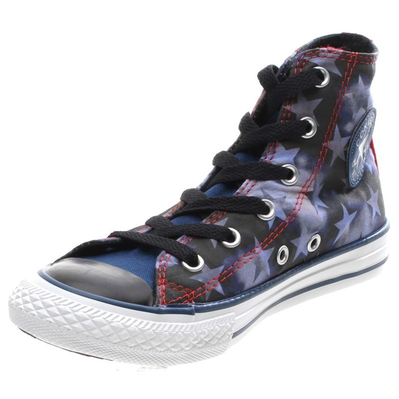 All Star Hi Bars and Stars Midnight Hour Kids Shoe 647630C All Star Hi Bars and Stars Midnight Hour Kids Shoe 647630C