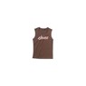 Caviar Sleeveless Tee - Dark Chocolate