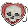 Skull in Heart Buckle