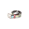 Mixed Bag White/Black Leather Belt