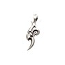 Spiral Clouds Silver Matte Pendant
