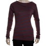 Factory Girls L/S Tee - Burgundy/Navy