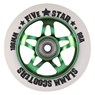 5 Star Alloy Core Scooter Wheel and Bearings - Green