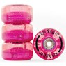 Light Up Quad Roller Skate Wheels - Pink Glitter