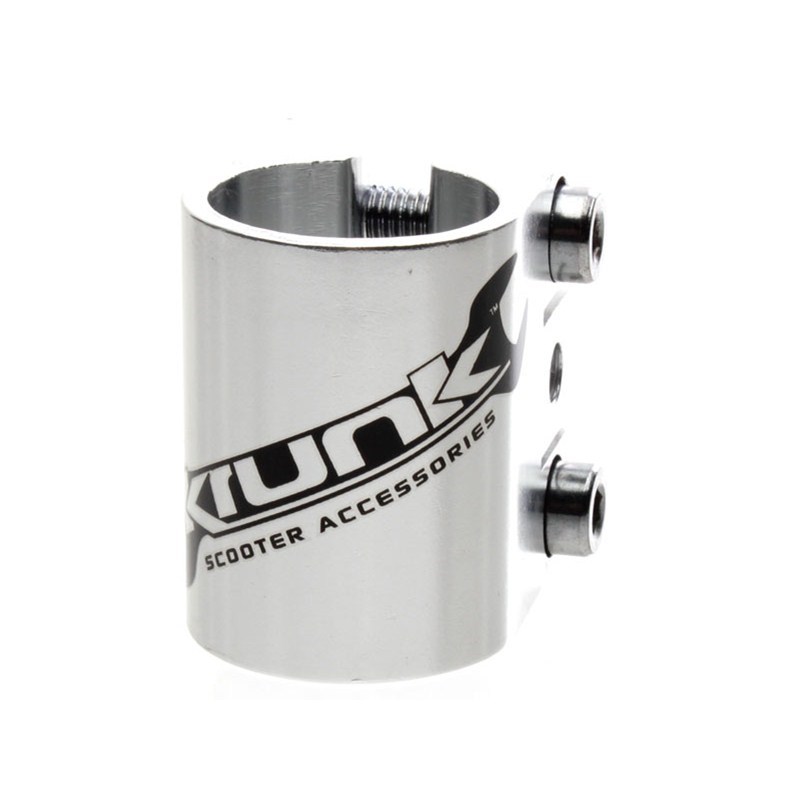 Silver Triple Collar Scooter Clamp