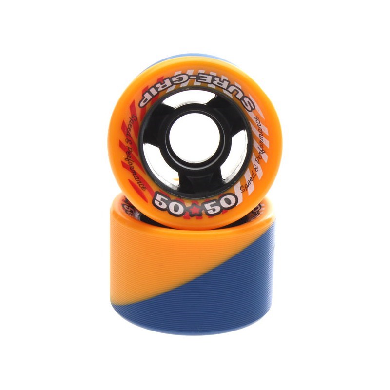 50/50 Blue/Orange 62mm Roller Skate Wheels