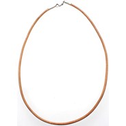 Brown Leather Choker - 20in