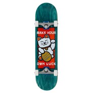 Lucky Cat 8inch Complete Skateboard - Green