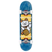 Lucky Cat 7.25inch Mini Complete Skateboard - Blue