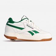 Heelys X Reebok Club C Cream/Green Kids Heely Shoe