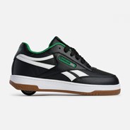 Heelys X Reebok Club C Black/White/Green Kids Heely Shoe