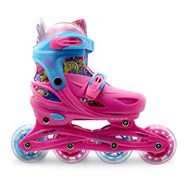 Ply Flash Recreational Inline Skate - Fuchsia/Sky Blue